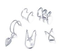 JQQJZLC Gioielli Donne Orecchini d'Argento, Perle Rotonde per Perle Rotonde Auricolare Auricolare Non Traforato con Perle finte semplici delicati criminalità Delicata Garbi da Sposa Regali di