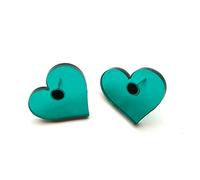 JQQJZLC Gioielli Donne Orecchini d'Argento, Romantico Cuore Carino Acrilico Smalto Donne Orecchini per Far Cadere Le Ore di Compleanno della Festa Femminile Birthday Birthday Gioielle