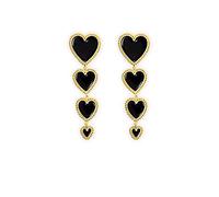 JQQJZLC Gioielli Donne Orecchini d'Argento, Romantico Cuore Carino Acrilico Smalto Donne Orecchini per Far Cadere Le Ore di Compleanno della Festa Femminile Birthday Birthday Gioielle