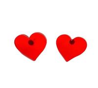 JQQJZLC Gioielli Donne Orecchini d'Argento, Romantico Cuore Carino Acrilico Smalto Donne Orecchini per Far Cadere Le Ore di Compleanno della Festa Femminile Birthday Birthday Gioielle