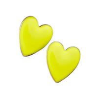 JQQJZLC Gioielli Donne Orecchini d'Argento, Romantico Cuore Carino Acrilico Smalto Donne Orecchini per Far Cadere Le Ore di Compleanno della Festa Femminile Birthday Birthday Gioielle