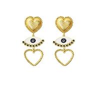 JQQJZLC Gioielli Donne Orecchini d'Argento, Romantico Cuore Carino Acrilico Smalto Donne Orecchini per Far Cadere Le Ore di Compleanno della Festa Femminile Birthday Birthday Gioielle