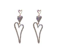 JQQJZLC Gioielli Donne Orecchini d'Argento, Romantico Cuore Carino Acrilico Smalto Donne Orecchini per Far Cadere Le Ore di Compleanno della Festa Femminile Birthday Birthday Gioielle