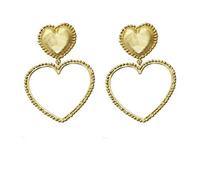 JQQJZLC Gioielli Donne Orecchini d'Argento, Romantico Cuore Carino Acrilico Smalto Donne Orecchini per Far Cadere Le Ore di Compleanno della Festa Femminile Birthday Birthday Gioielle