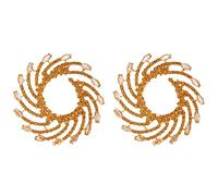 JQQJZLC Gioielli per Donne Big Round Stud per Donne a 10 Colori Crystal Luxury Crystal Accessori per Le Vacanze Hyperbole Gioielli da Donna