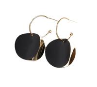 JQQJZLC Gioielli per Donne Orecchini d'Argento, Orecchini a Goccia di Monete Rotonde per Donne per Donne in Metallo Oro/Argento in Metallo Europeo di Gioielli Europei Gioielletti Domina