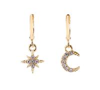 JQQJZLC Gioielli per Donne Orecchini d'Argento, Orecchini a Goccia di Monete Rotonde per Donne per Donne in Metallo Oro/Argento in Metallo Europeo di Gioielli Europei Gioielletti Domina