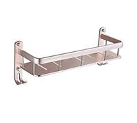 JQQJZLC Graffi per Asciugamani da Bagno Rosa con scaffale, Supporto per Asciugamano a Montaggio a Parete in Alluminio Vernice Poco Profonda con Ganci mobili - Livello Singolo, Doppio Livello, Tre