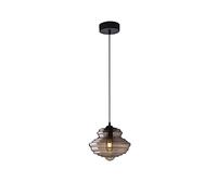 JQQJZLC Industrial Smoke Grey/Cognac Glass Pendente Light Ristorante Moderno Restauro Creativo Hanging Lampada Staircase Bedroom Bar Shop Gyro Lampadario Lampade Interessante Life (Smoke Grey C)