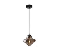 JQQJZLC Industrial Smoke Grey/Cognak Glass Wiselant Contemporary Restaurant Lampada a sospensione creativa Lampada a sospensione per camera da letto negozio lampadario gyro Lampade