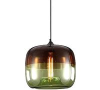 JQQJZLC Lampada a Parete Industrial Glass Affermazione Accensione a Sospensione Verde Marrone - Isola da Cucina Lampade a Sospensione cilindriche lampadario colorato di Vetro Cafe Bar Cafe Cafe Made