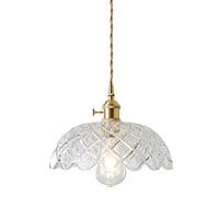 JQQJZLC Lampada a Sospensione in Vetro Moderno in Vetro in Stile Giapponese a Goccia Regolabile Fiori del lampadario in Vetro Soggiorno Decorazioni Natalizie Illuminazione Prodotta in Cina Prodotta