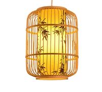 JQQJZLC Lampada a Sospensione, Lampada Lanterna Tessuta a Mano Rattan Weaving a soffitto in Legno Naturale a soffitto sospeso Il lampadario Vimini per Cucina da Pranzo da Pranzo.