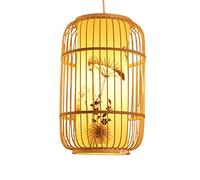 JQQJZLC Lampada a Sospensione, Lampada Lanterna Tessuta a Mano Rattan Weaving a soffitto in Legno Naturale a soffitto sospeso Il lampadario Vimini per Cucina da Pranzo da Pranzo.