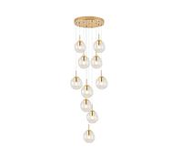 JQQJZLC Lampada a sospensione lunga lampada a scala rotante Concisa Moderna, E27 - Lampadario a scala duplex moderna, grande lampadario americano Hollow Building Villa, copertura