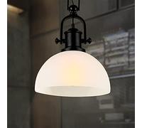 JQQJZLC Lampada da soffitto in stile industriale retrò lampadario a sospensione lampadario a sospensione accessori in ferro battuto luce in vetro per ristorante ristorante ristorante lampadario loft