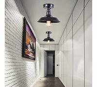 JQQJZLC Lampada da Soffitto Stile Vintage di Moda, Lampada da Soffitto Industriale in Metallo Nero, Compatibile con Soggiorno, Sala da Pranzo, Bar, Caffè, Ristorante, Luci a Soffitto