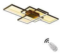 JQQJZLC Lampada da Soggiorno a soffitto dimmerabile a LED con Telecomando Moderno Minimalista angolare Destra del lampadario Acrilico Lampada per Decorazioni per la Camera da Letto, Nero, 90 cm (80w)