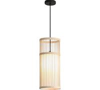 JQQJZLC Lampada del soffitto Bamboo Naturale Rattan Tessuto sospeso a Sospensione Creative a Sospensione Lanterna a Goccia Regolabile per Il Ristorante lampadario Vintage Intrecciato Arrotondata