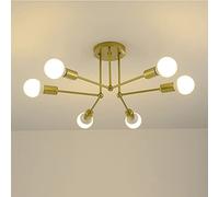 JQQJZLC Lampada del soffitto Industriale Sputnik lampadario Illuminazione a soffitto Interno, 6 luci a Filo a Filo lampade a Sospensione E27 lampadari per Cucina del Soggiorno