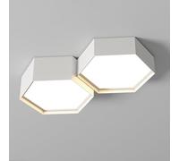 JQQJZLC Lampada dimmerabile a LED, Forma Geometrica a Forma di tonalità acrilica Semi -Filo, lampadario del soffitto in Metallo per Il Soggiorno Ingresso Portico