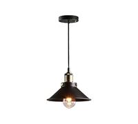 JQQJZLC Lampada Lampada a Sospensione a Testa a Testa retrò Creativa lampadario a Sospensione Nera parapshade a Sospensione di Ferro Decorativo di Ferro droplighlight e27 Loft Loft Americano