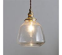 JQQJZLC Lampada per Lampadina a Sospensione in Ottone Isola da Cucina Attributo per Illuminazione a Sospensione, Seme Glass Glass Drop Cucil Lampada, lampade a Sospensione retrò per la Camera da