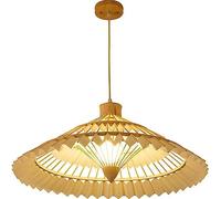 JQQJZLC Lampada sospesa a soffitto in Legno in Stile Giapponese retrò, lampadari del Paralume Ombrello Creativo Vintage, la Luce a Sospensione di Decorazione per la casa E26, per Il Ristorante