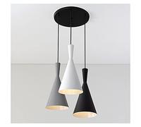 JQQJZLC Lampadari a LED, Lampadari nordici postmoderni Led 3 Testa Ciondolo Semplice scale per la casa Ristorante Studio Bar Studio Ufficio E27 Lampadario a Sospensione