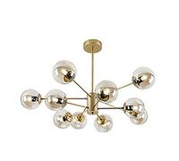 JQQJZLC Lampadario a Globo di Vetro Sputnik Chandeliers Mid Century Vintage Light Light Vintage Ferro con camere da Letto Golden. 6 Testa