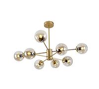 JQQJZLC Lampadario a Globo di Vetro Sputnik Chandeliers Mid Century Vintage Light Light Vintage Ferro con camere da Letto Golden. 6 Testa
