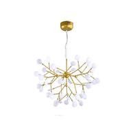 JQQJZLC Lampadario a sospensione a soffitto moderno in oro con montaggio semi-incassato, lampadario Firefly della metà del secolo, adatto per caffè, bar, cucina, soggiorno, ristorante, illuminazione a