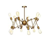 JQQJZLC Lampadario a vento industriale in stile vintage luci spider e27, sputnik lampadario per soffitto inclinato camera da letto soggiorno sala da pranzo cucina illuminazione cromata