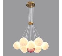 JQQJZLC Lampadario creatività Moderna creatività 3D con soffitto Stampato 3D lampadario soffitto dell'universo Luce dell'universo Pianeta Luna creatività Lanterna Sala da Pranzo Bar luci a
