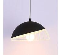 JQQJZLC Lampadario da interni, lampada a sospensione semirotonda in metallo, lampadario in stile nordico, lampada a sospensione colorata a testa singola, plafoniera, lampada per la decorazione del