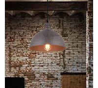 JQQJZLC Lampadario da interni, lampadario rustico industriale, lanterna sospesa dell'isola dell'azienda agricola per ristorante interno, bar, caffè, finitura ruggine antica, plafoniera in ferro