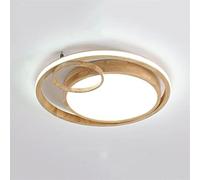 JQQJZLC Lampadario da interni, luce bianca (6000 K), plafoniere domestiche a montaggio incasso, plafoniera interna rotonda e fine, lampade in legno, lampada per decorazione d'interni stile