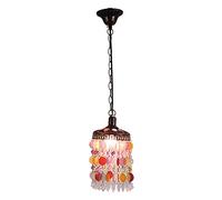 JQQJZLC Lampadario in ferro battuto, lampadario in acrilico, compatibile con., comodino, ristorante, soggiorno, bagno, camera da letto e corridoio (base E14), lampadario semplice