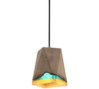 JQQJZLC Lampadario Industriale Vintage e26 Camera da Letto, Luce a Sospensione in Stile Villaggio Americano per Sala da Pranzo del Ristorante, Ciondolo in Cemento in Cemento Luce-A 17x
