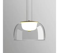 JQQJZLC Lampadario moderno industriale in vetro trasparente lampadario in vetro nostalgia per scale lampada a sospensione soggiorno camera da letto