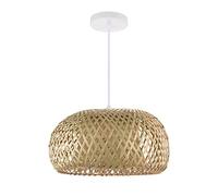 JQQJZLC Lampadario per interni, Lampadario in rattan, Lampadario in bambù fatto a mano, retrò, caffè, bar, soggiorno, giardino, ristorante, camera da letto