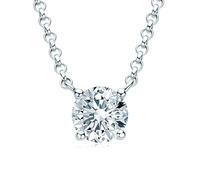 JQQJZLC lampadario S 1 carati d Colore Collana a Sospensione clattle a 4 Artigli Catena di clavicole Diamante per Donne Luce