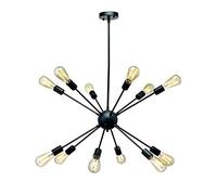 JQQJZLC Lampadario satetellite Artificiale retrò retrò 8 luci/12 luci/18 luci a Pendente a Pendente Americano Ristorante retrò retrò Vento Industriale Villaggio di Ferro soffitto di Ferro per Il Bar