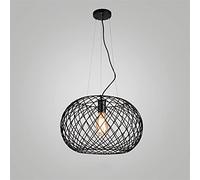 JQQJZLC Lampade dei lampadari Lampada a Ciondolo Moderno a Sospensione a Sospensione Black Iron Iron INFENDIO CAGUE Vintage LED LED E27 per Sala da Pranzo Contatore di ristoranti BOATTORE Industrial