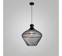 JQQJZLC Lampade dei lampadari Lampada a Ciondolo Moderno a Sospensione a Sospensione Black Iron Iron INFENDIO CAGUE Vintage LED LED E27 per Sala da Pranzo Contatore di ristoranti BOATTORE Industrial