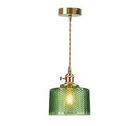 JQQJZLC Lampade per lampadari a Sospensione del Metallo Industriale in Metallo a Sospensione per Il soffitto a Sospensione del Vetro in Vetro Verde per Illuminazione a Barre di ristorazione
