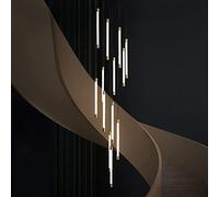 JQQJZLC Lampadella Lunga a 12 Teste per Scale Oro Oro lampadario a LED a LED Design Nordic Long for Soggiorno Lampade per Le lampadari della Scala (Colore: Bianco Freddo, Taglia: 12 h