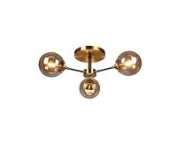 JQQJZLC Lampadella Moderna di Arte Sputnik, Lampada a soffitto molecolare a soffitto con luci soffitto a soffitto in Vetro Globo lampadario a soffitto lampadario Domestico, Marrone, 6 luci (Grigio 3