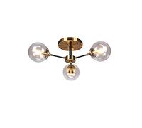 JQQJZLC Lampadella Moderna di Arte Sputnik, Lampada a soffitto molecolare a soffitto con luci soffitto a soffitto in Vetro Globo lampadario a soffitto lampadario Domestico, Marrone, 6 luci (Grigio 3