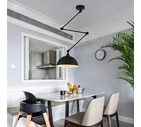 JQQJZLC Lampadier, Lampada, lampadario Creativo a Testa Singola a Testa la lampadario, Luce del soffitto utilizzata in ristoranti, corridoi, Soggiorno, Bar, caffè, Schwarz (Verde)
